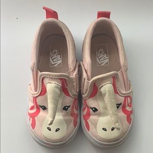 Asher Vans Pink Unicorn with Horn Sneakers